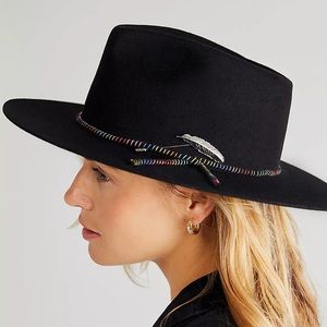 Free People Vaughn & Co Faith Feather Felt Hat